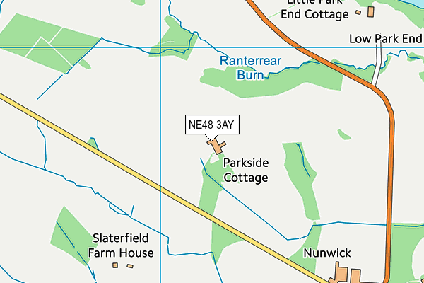 NE48 3AY map - OS VectorMap District (Ordnance Survey) NE48 3AY map - OS VectorMap District (Ordnance Survey)