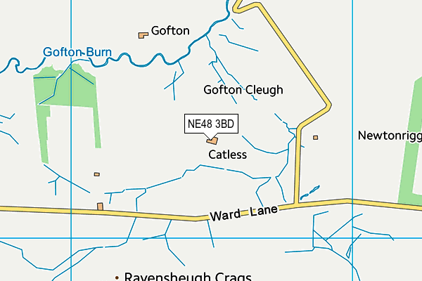 NE48 3BD map - OS VectorMap District (Ordnance Survey) NE48 3BD map - OS VectorMap District (Ordnance Survey)