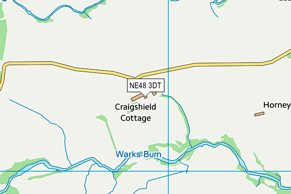 NE48 3DT map - OS VectorMap District (Ordnance Survey)
