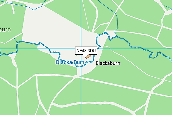NE48 3DU map - OS VectorMap District (Ordnance Survey)