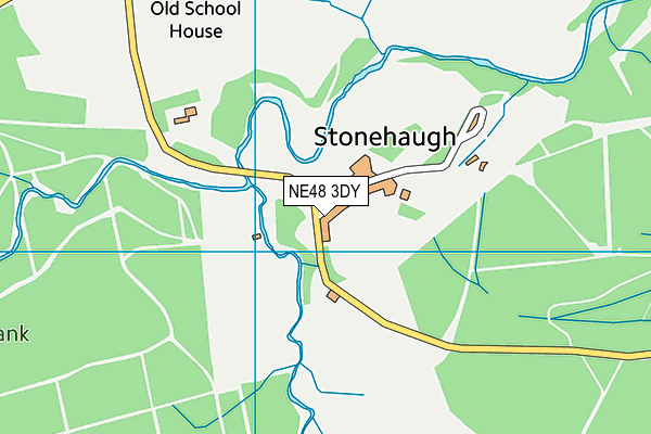 NE48 3DY map - OS VectorMap District (Ordnance Survey)