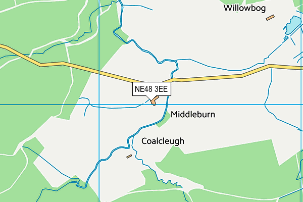 NE48 3EE map - OS VectorMap District (Ordnance Survey) NE48 3EE map - OS VectorMap District (Ordnance Survey)