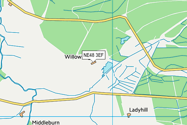 NE48 3EF map - OS VectorMap District (Ordnance Survey)