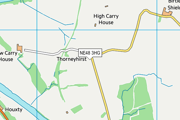 NE48 3HG map - OS VectorMap District (Ordnance Survey)