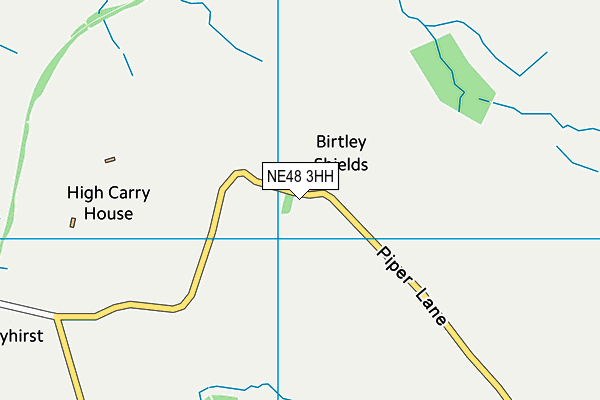 NE48 3HH map - OS VectorMap District (Ordnance Survey)