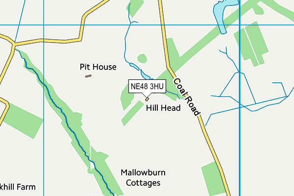 NE48 3HU map - OS VectorMap District (Ordnance Survey) NE48 3HU map - OS VectorMap District (Ordnance Survey)