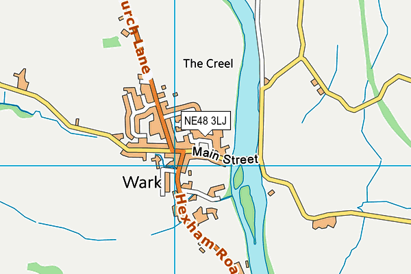 NE48 3LJ map - OS VectorMap District (Ordnance Survey)