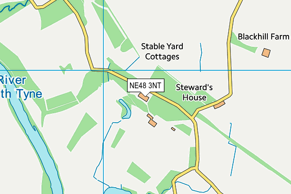 NE48 3NT map - OS VectorMap District (Ordnance Survey)