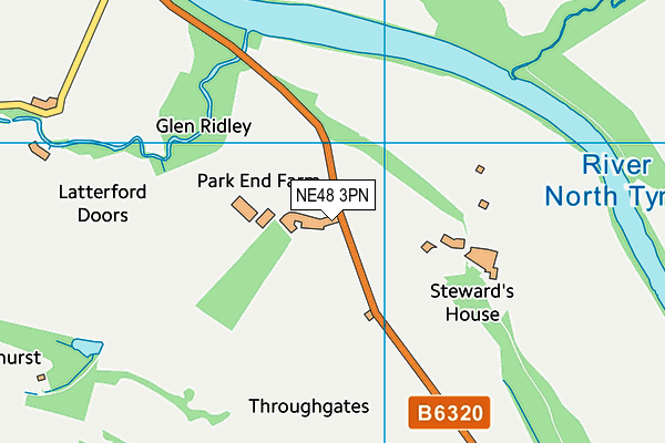 NE48 3PN map - OS VectorMap District (Ordnance Survey) NE48 3PN map - OS VectorMap District (Ordnance Survey)