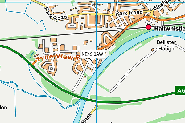 NE49 0AW map - OS VectorMap District (Ordnance Survey) NE49 0AW map - OS VectorMap District (Ordnance Survey)