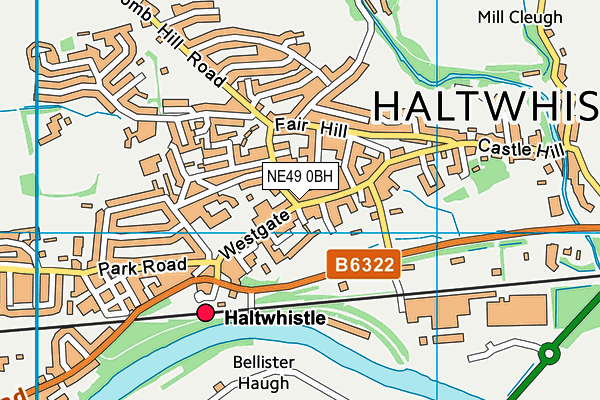 NE49 0BH map - OS VectorMap District (Ordnance Survey) NE49 0BH map - OS VectorMap District (Ordnance Survey)