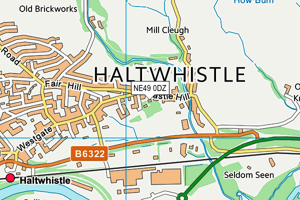 NE49 0DZ map - OS VectorMap District (Ordnance Survey) NE49 0DZ map - OS VectorMap District (Ordnance Survey)