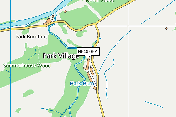 NE49 0HA map - OS VectorMap District (Ordnance Survey) NE49 0HA map - OS VectorMap District (Ordnance Survey)