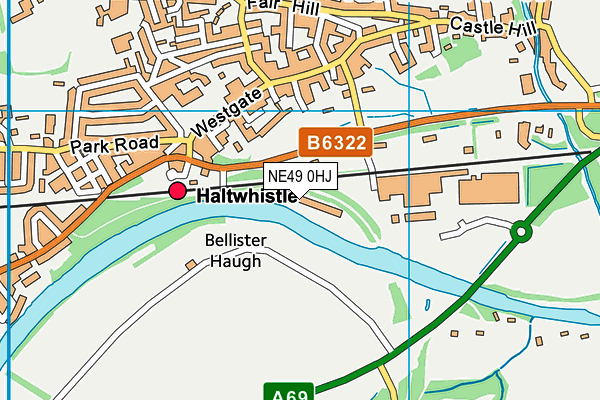 NE49 0HJ map - OS VectorMap District (Ordnance Survey) NE49 0HJ map - OS VectorMap District (Ordnance Survey)