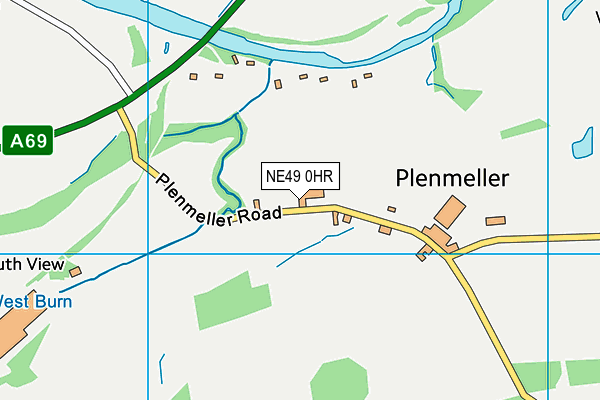 NE49 0HR map - OS VectorMap District (Ordnance Survey) NE49 0HR map - OS VectorMap District (Ordnance Survey)