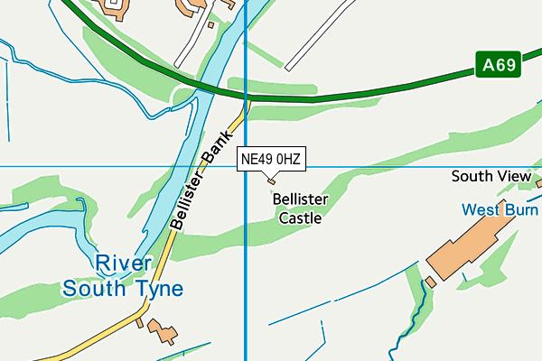 NE49 0HZ map - OS VectorMap District (Ordnance Survey) NE49 0HZ map - OS VectorMap District (Ordnance Survey)