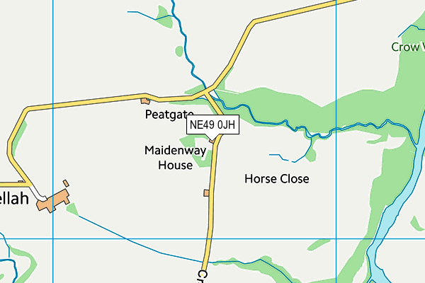 NE49 0JH map - OS VectorMap District (Ordnance Survey) NE49 0JH map - OS VectorMap District (Ordnance Survey)