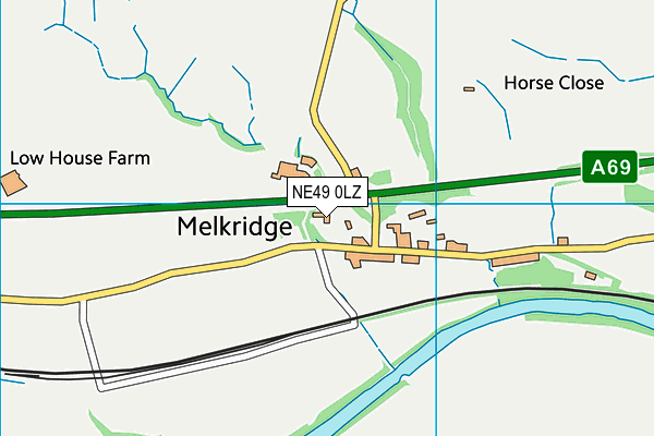 NE49 0LZ map - OS VectorMap District (Ordnance Survey) NE49 0LZ map - OS VectorMap District (Ordnance Survey)