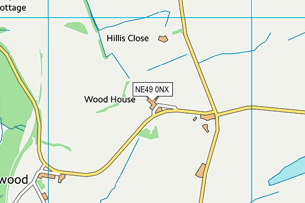 NE49 0NX map - OS VectorMap District (Ordnance Survey) NE49 0NX map - OS VectorMap District (Ordnance Survey)