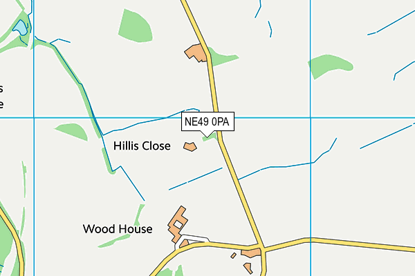 NE49 0PA map - OS VectorMap District (Ordnance Survey) NE49 0PA map - OS VectorMap District (Ordnance Survey)