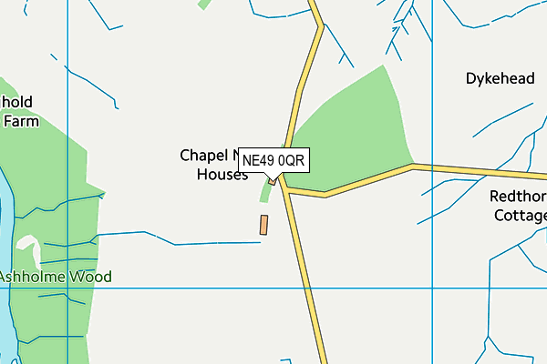 NE49 0QR map - OS VectorMap District (Ordnance Survey)