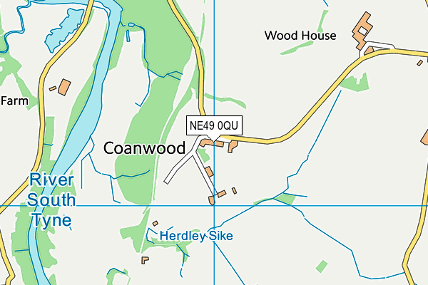 NE49 0QU map - OS VectorMap District (Ordnance Survey) NE49 0QU map - OS VectorMap District (Ordnance Survey)
