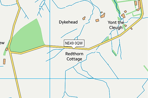 NE49 0QW map - OS VectorMap District (Ordnance Survey) NE49 0QW map - OS VectorMap District (Ordnance Survey)