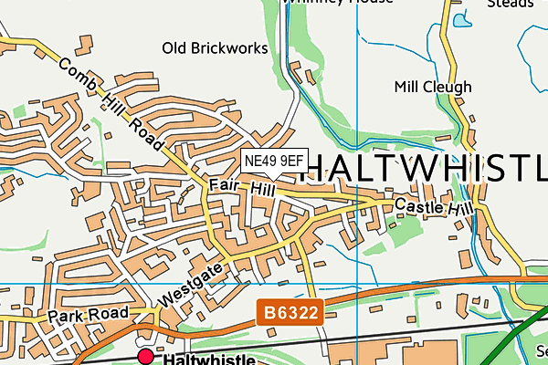 NE49 9EF map - OS VectorMap District (Ordnance Survey) NE49 9EF map - OS VectorMap District (Ordnance Survey)