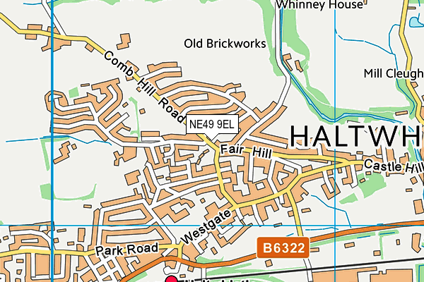 NE49 9EL map - OS VectorMap District (Ordnance Survey) NE49 9EL map - OS VectorMap District (Ordnance Survey)