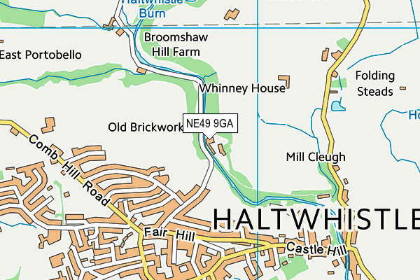 NE49 9GA map - OS VectorMap District (Ordnance Survey) NE49 9GA map - OS VectorMap District (Ordnance Survey)