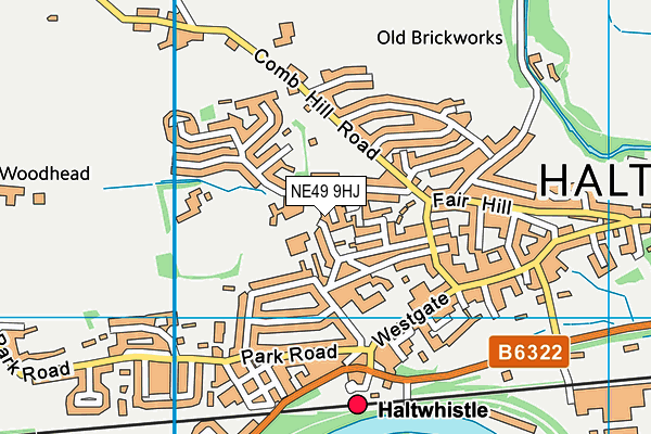 NE49 9HJ map - OS VectorMap District (Ordnance Survey) NE49 9HJ map - OS VectorMap District (Ordnance Survey)