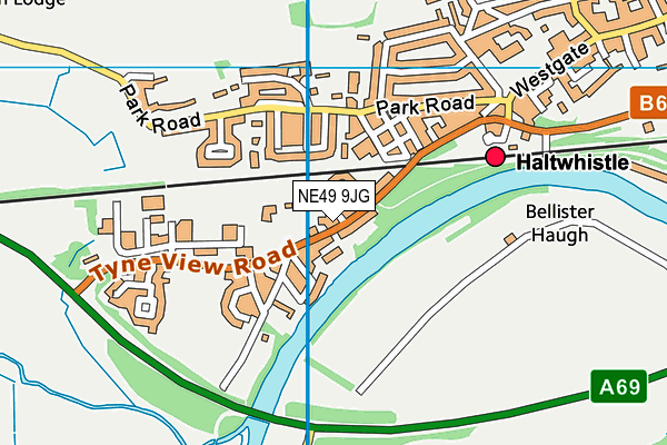 NE49 9JG map - OS VectorMap District (Ordnance Survey) NE49 9JG map - OS VectorMap District (Ordnance Survey)