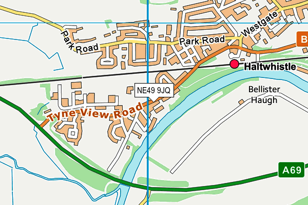 NE49 9JQ map - OS VectorMap District (Ordnance Survey) NE49 9JQ map - OS VectorMap District (Ordnance Survey)