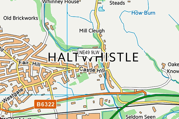 NE49 9LW map - OS VectorMap District (Ordnance Survey) NE49 9LW map - OS VectorMap District (Ordnance Survey)
