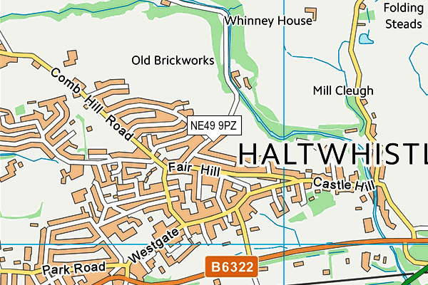 NE49 9PZ map - OS VectorMap District (Ordnance Survey) NE49 9PZ map - OS VectorMap District (Ordnance Survey)