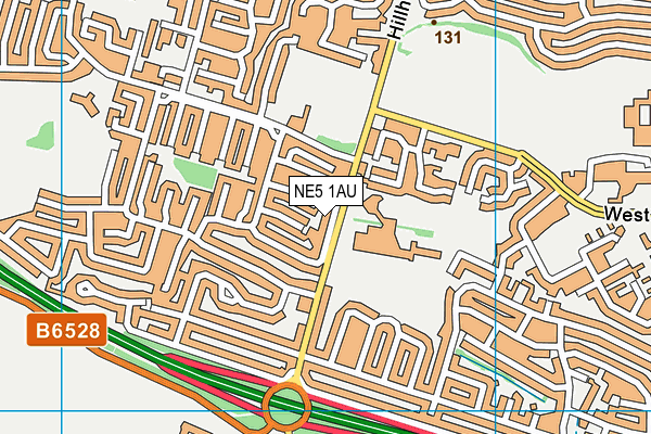 NE5 1AU map - OS VectorMap District (Ordnance Survey) NE5 1AU map - OS VectorMap District (Ordnance Survey)