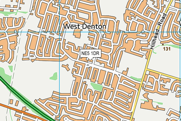 NE5 1DR map - OS VectorMap District (Ordnance Survey) NE5 1DR map - OS VectorMap District (Ordnance Survey)