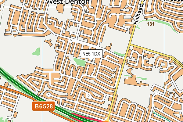 NE5 1DX map - OS VectorMap District (Ordnance Survey) NE5 1DX map - OS VectorMap District (Ordnance Survey)