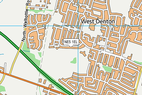 NE5 1EL map - OS VectorMap District (Ordnance Survey)