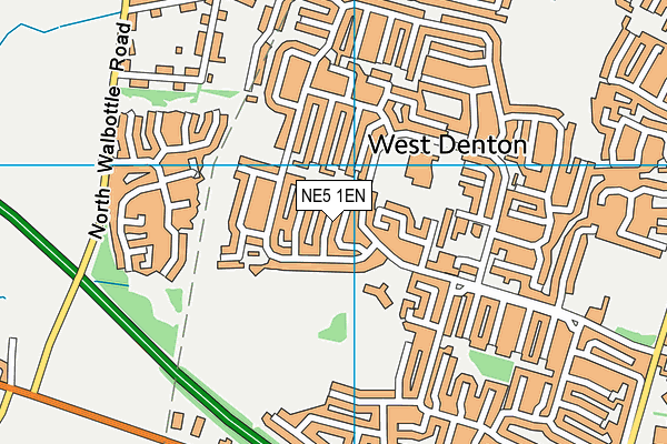 NE5 1EN map - OS VectorMap District (Ordnance Survey)