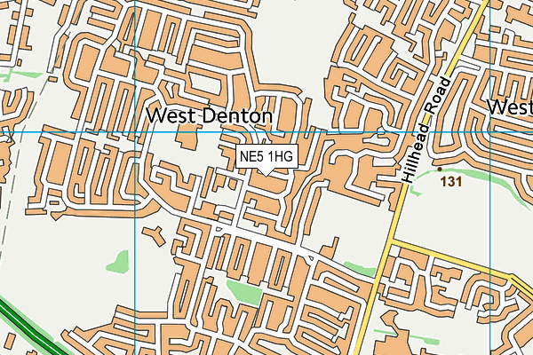 NE5 1HG map - OS VectorMap District (Ordnance Survey) NE5 1HG map - OS VectorMap District (Ordnance Survey)