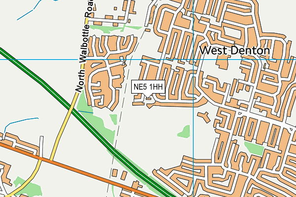 NE5 1HH map - OS VectorMap District (Ordnance Survey) NE5 1HH map - OS VectorMap District (Ordnance Survey)