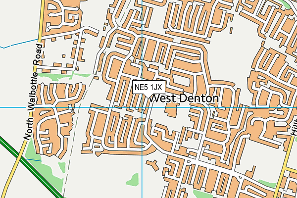 NE5 1JX map - OS VectorMap District (Ordnance Survey) NE5 1JX map - OS VectorMap District (Ordnance Survey)