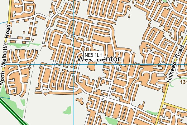 NE5 1LH map - OS VectorMap District (Ordnance Survey)