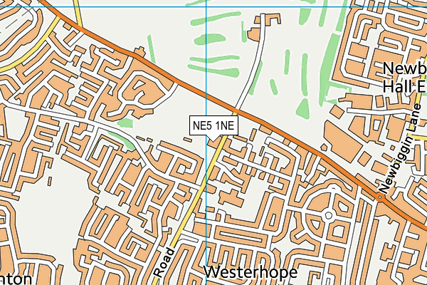 NE5 1NE map - OS VectorMap District (Ordnance Survey) NE5 1NE map - OS VectorMap District (Ordnance Survey)
