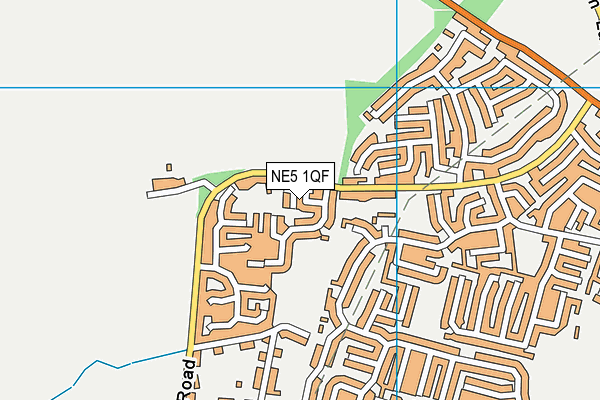 NE5 1QF map - OS VectorMap District (Ordnance Survey) NE5 1QF map - OS VectorMap District (Ordnance Survey)