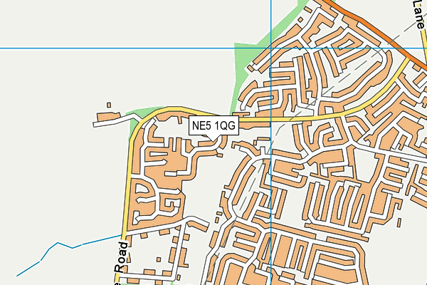 NE5 1QG map - OS VectorMap District (Ordnance Survey) NE5 1QG map - OS VectorMap District (Ordnance Survey)