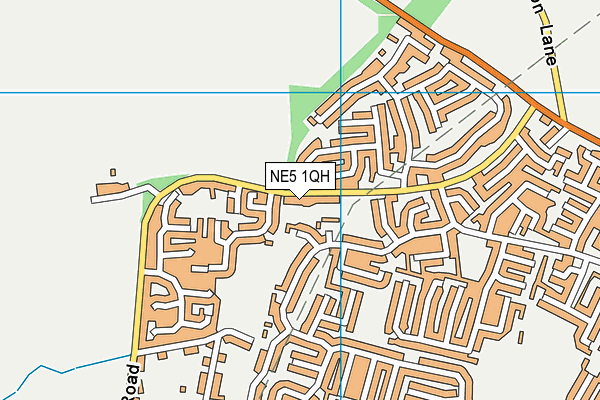 NE5 1QH map - OS VectorMap District (Ordnance Survey) NE5 1QH map - OS VectorMap District (Ordnance Survey)