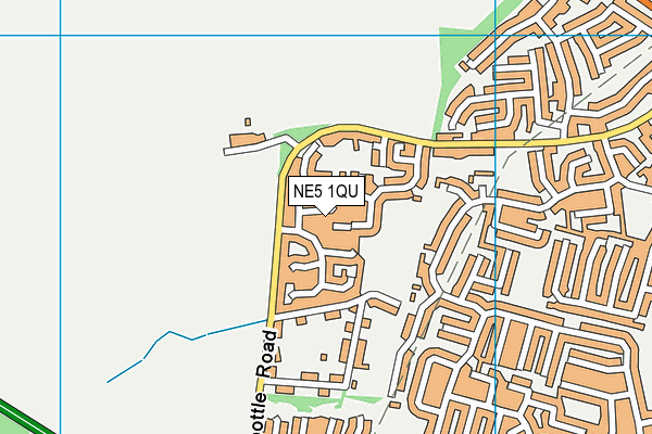 NE5 1QU map - OS VectorMap District (Ordnance Survey) NE5 1QU map - OS VectorMap District (Ordnance Survey)