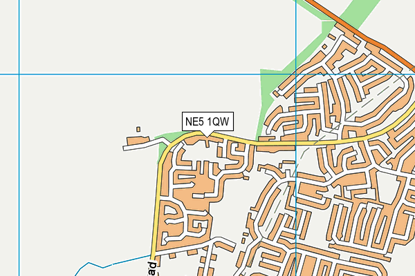NE5 1QW map - OS VectorMap District (Ordnance Survey) NE5 1QW map - OS VectorMap District (Ordnance Survey)